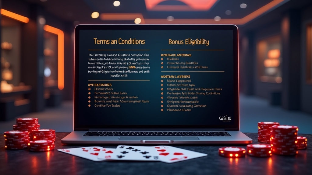 Checklist de elegibilidade de bónus num lobby de casino