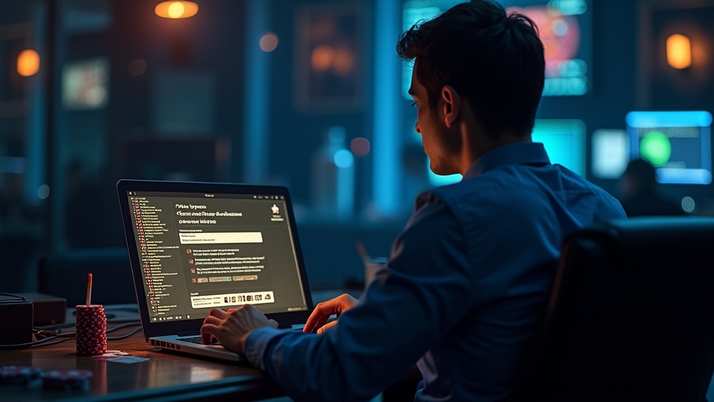 Pessoa a resolver erro de acesso numa página de login de casino